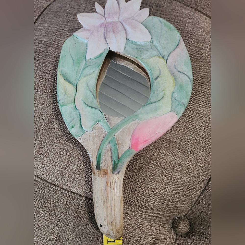 Bonnie Brown Tropical Wood Hand Artisan Mirror